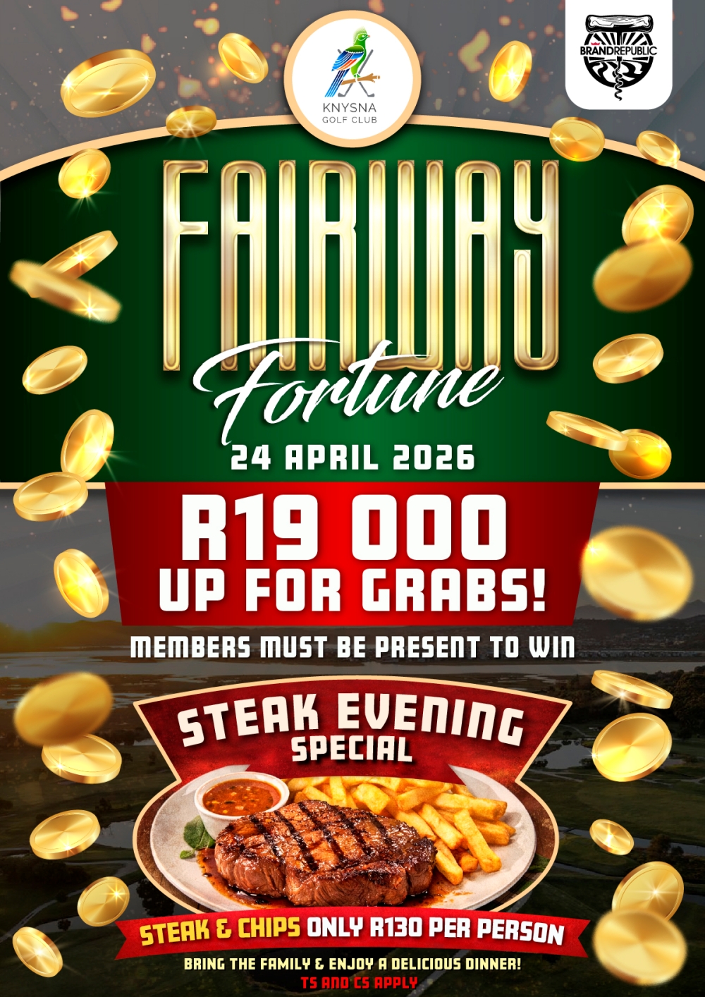Steak, wine and a shot at R19 000