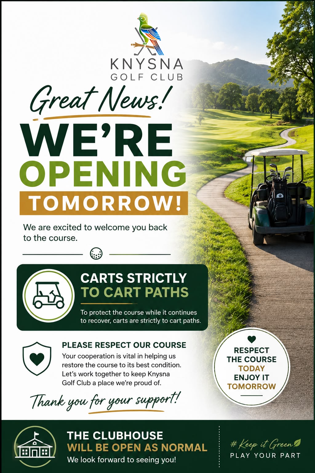 We’re opening tomorrow!