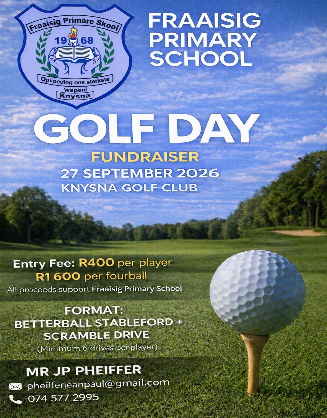 Fraaisig Primary School Golf Day Fundraiser